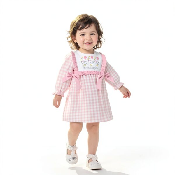 Baby Girl Birthday Dress Goose Outfit Polyester Cute Design-1