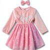 Velvet Snowflake One Birthday Dress Baby Girl Winter Outfit-6
