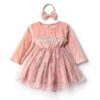 Velvet Snowflake One Birthday Dress Baby Girl Winter Outfit-1