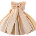 IADOER Baby Girls Flower Tutu Dress Soft Satin Elegant-0