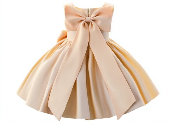 IADOER Baby Girls Flower Tutu Dress Soft Satin Elegant-0