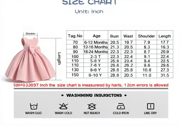 IADOER Baby Girls Flower Tutu Dress Soft Satin Elegant-6